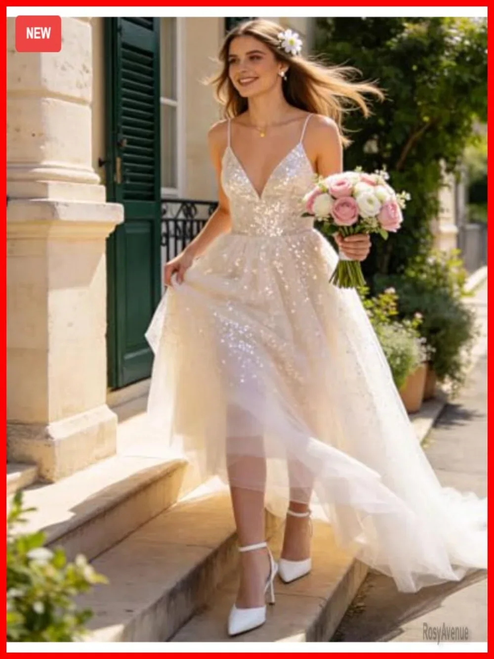 Closed Toe Pumps High Heel Stilettos Slingback with Ankle Strap Wedding Bridal